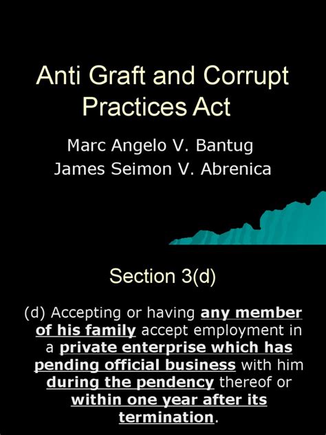 Graft and corrupt practices lawphil